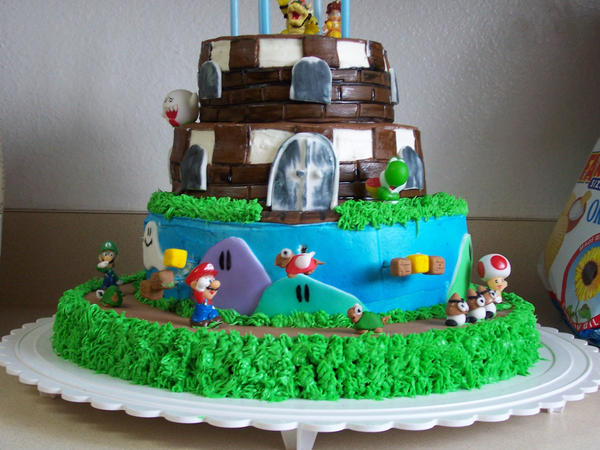 happy birthday cake wallpaper. Super Mario Birthday Cake 1 by