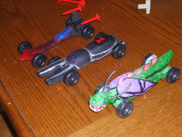 pinewood derby car ideas. their pinewood derby cars.